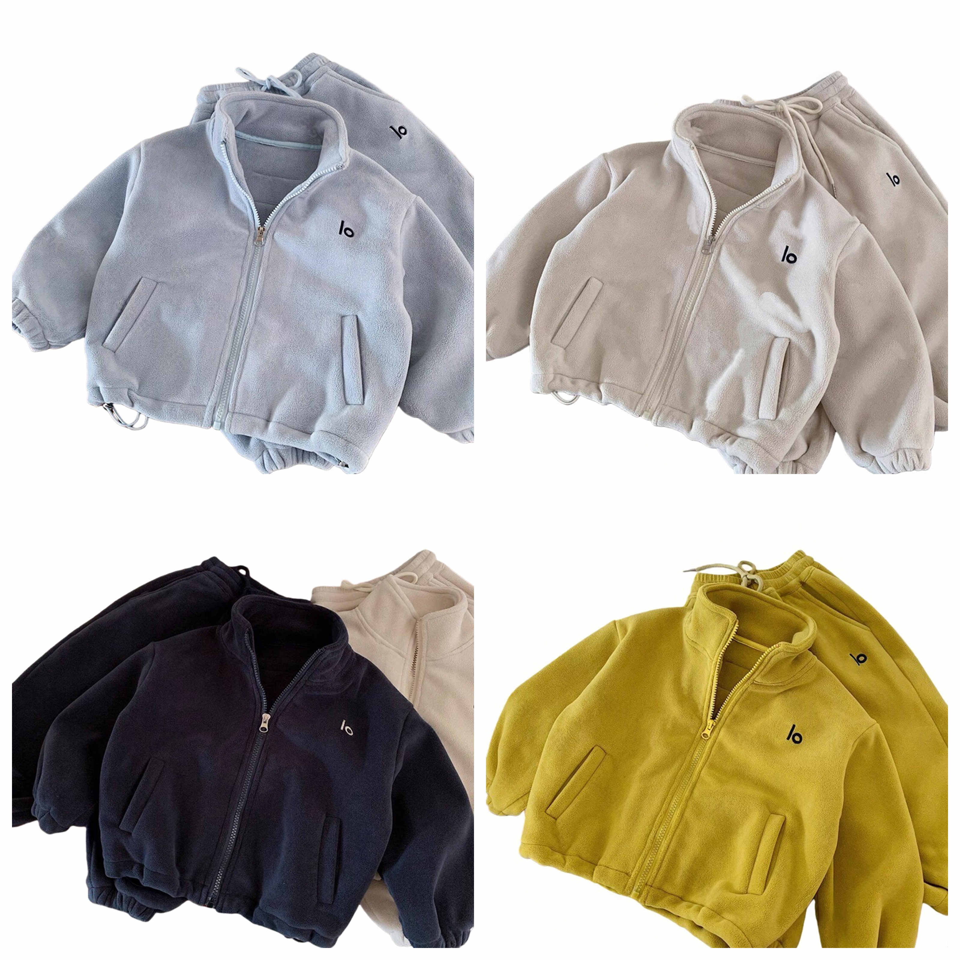 Polar Fleece Kids Clothing Set Designer Jacket For Kid Coat Pants Tracksuits Children Clothes Luxury Sports Two-piece Warm Boys Girls Sweatshirts