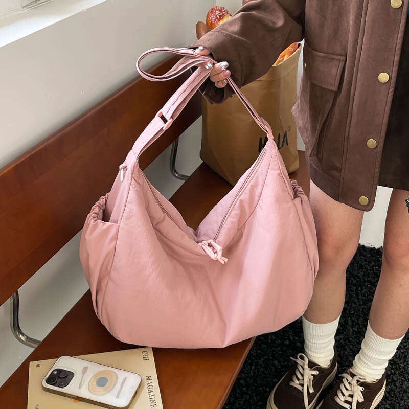 Crossbody for Women 2026 New Large Capacity Dumpling College Student Casual Simple Versatile Shoulder Tote Bag Trendy