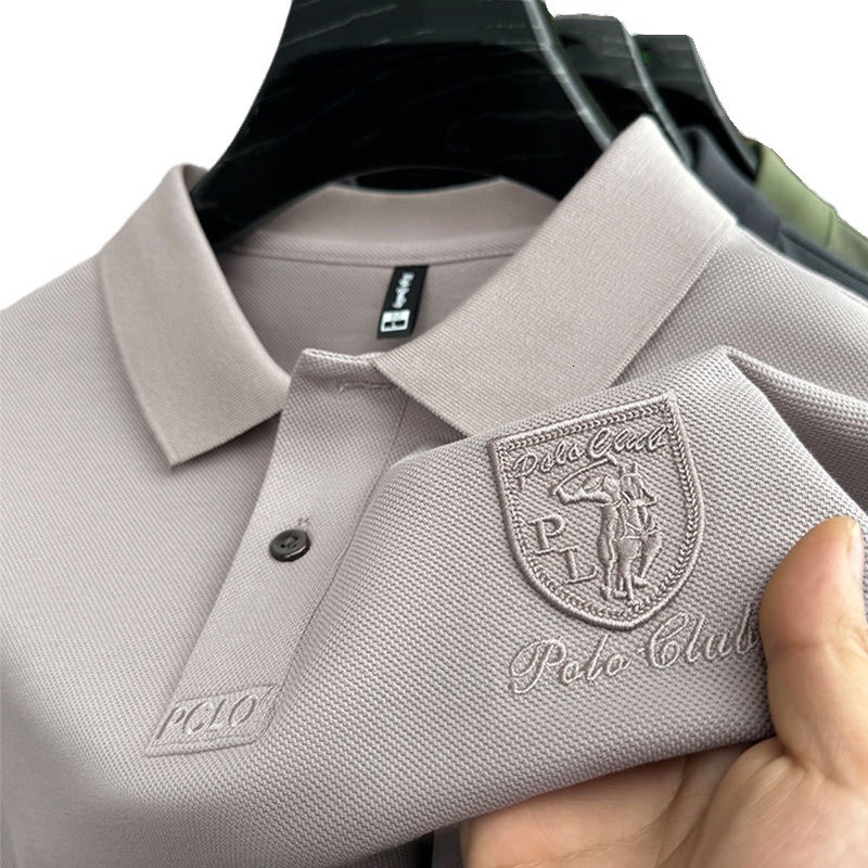 Luxury Brand Designer Clothes Short Sleeve Polo Shirt Men Pullover Tops Fashion Lapel Summer Light Business POLO Shirt Men's Clothing Short Sleev