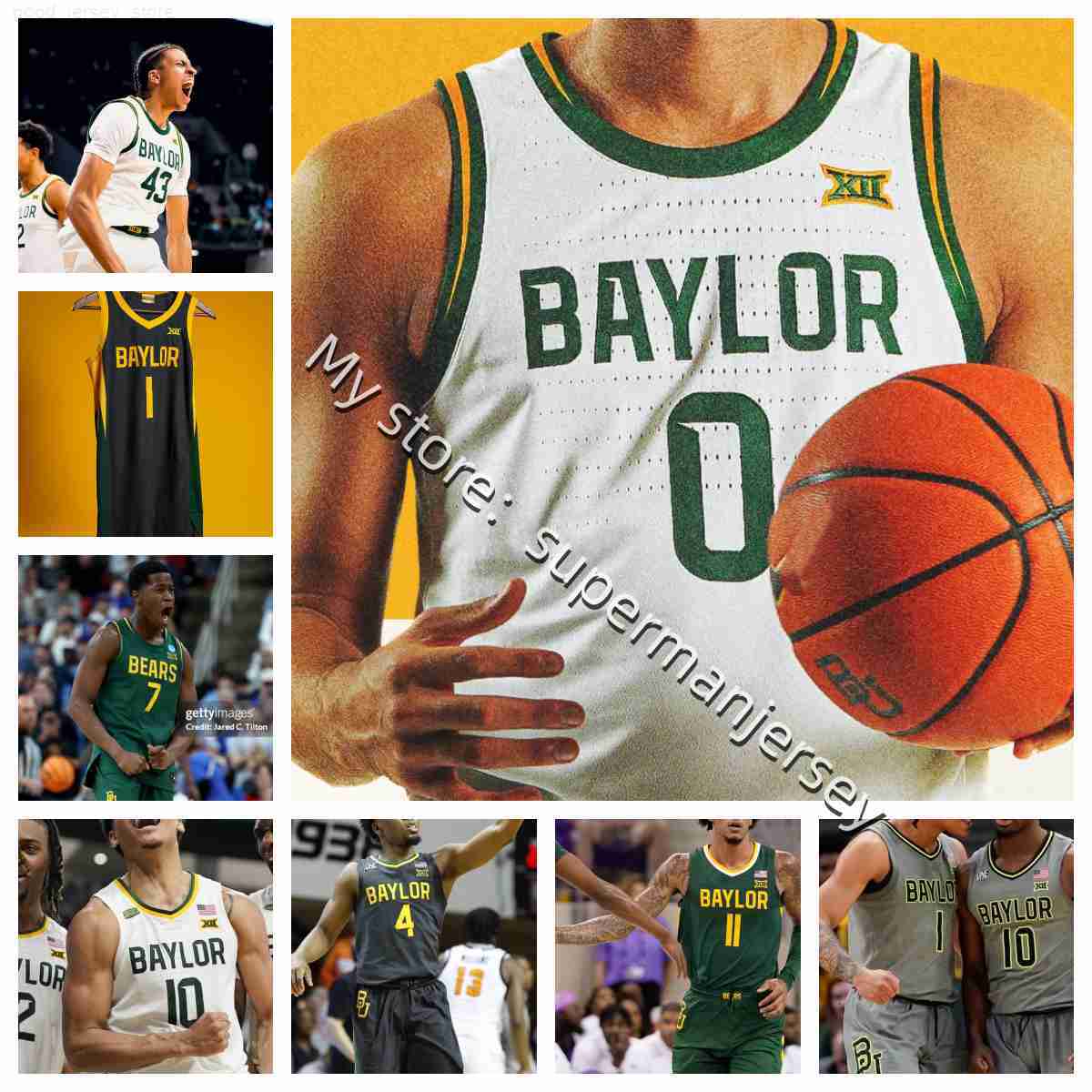 2026 Baylor College basketball jersey s-3xl Skillings Jr White Kuykendall Perry Agbim Iguodala II Williams IV Rataj Goodis Soyoye Perez Yessoufou Powell Men women