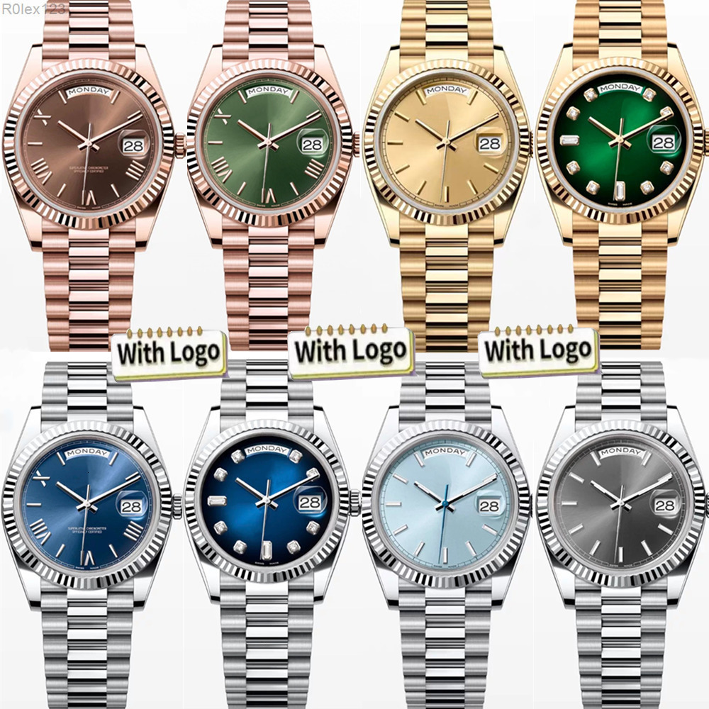 Jason007 Day-Date Designer Watch Watches Men Automatic Arabic Diy Mossanite Watch Mechanical Mens Watch Rose Gold Strap Sapphire Glass Waterproof Watches montre