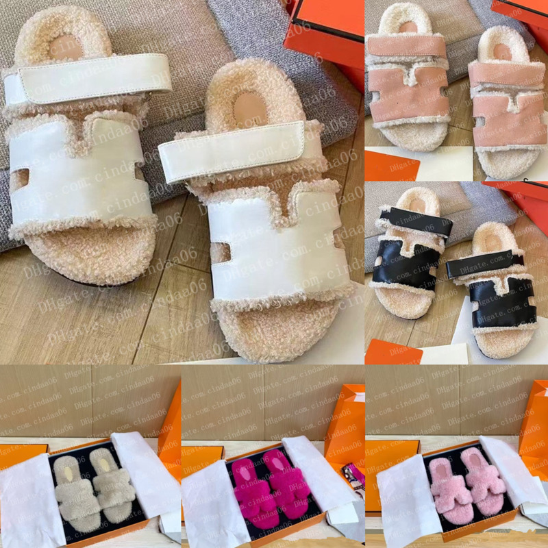 Luxury Designer Slides Paris men women Slippers Ladies Wool Winter Fur Fluffy Furry Warm Letters Sandals Comfortable Fuzzy Girl Flip Flop Slipper