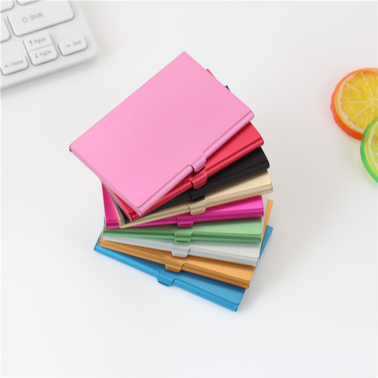 Business card holder Mens business creativity mens and womens personality metal business card case printed and engraved business card holder gift 2207