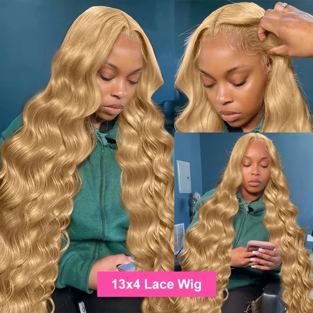180 Density Honey Blonde Long Body Wave Human Hair Wigs Ready To Wear Glueless Preplucked Wear And Go Wigs Hd Transparent Lace Frontal Brazilian Hair 