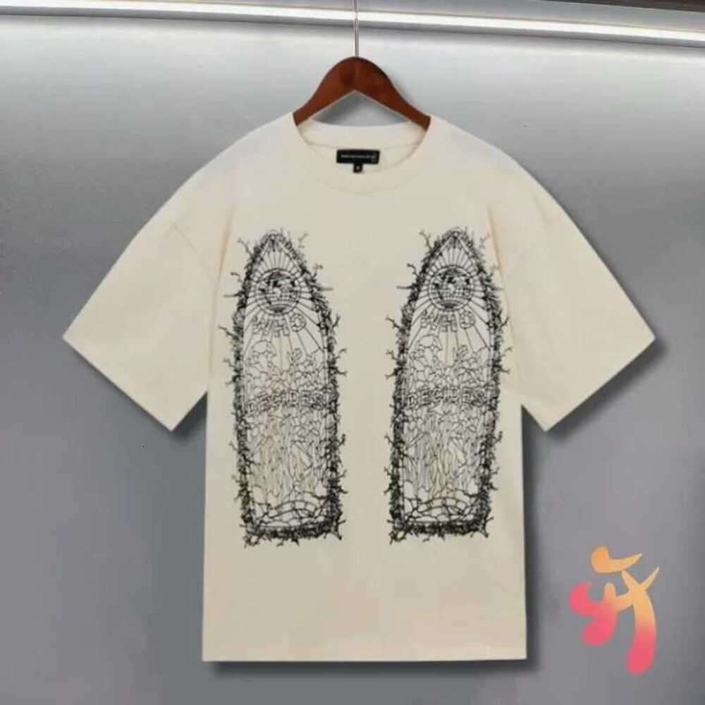 Who Decides War Men's Designer T Shirt Classic Ripped Trimmings Print Summer Wdw Y2k Short Sleeve High Street Hip Hop Luxury Puffer Streetwear Men Women Tshirts 8Be