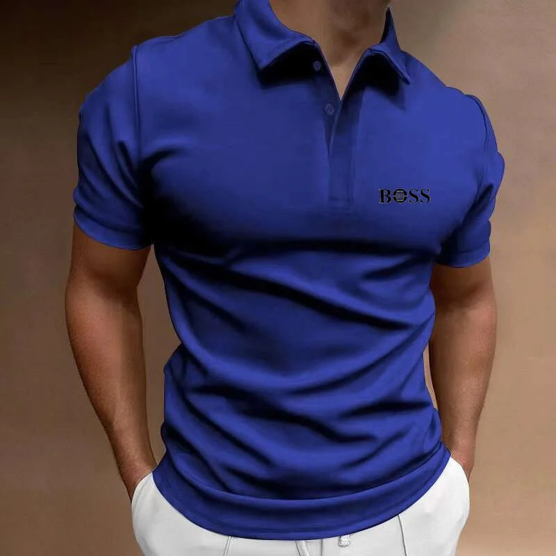 Business Fashion Mens Business Polo Shirt High Quality Printed Summer Outdoor Fitness Running Quick Dry T-Shirt Golf 260106