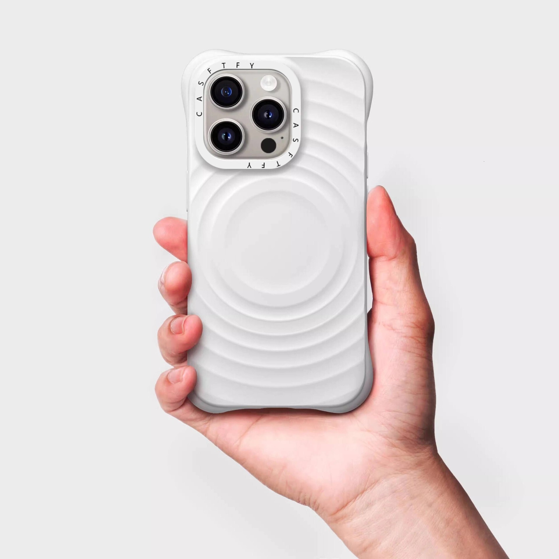 New arrival Letter Wave Pattern Compatible with Apple 17PROMAX Magnetic Phone Case iPhone16p/13Pro/14