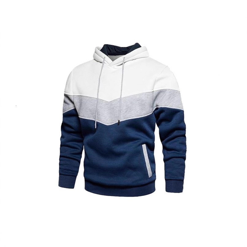 European and American Cross-Border New Fleece Patchwork Hoodie Autumn Winter Sports Sweatshirt Casual Jacket Trendy