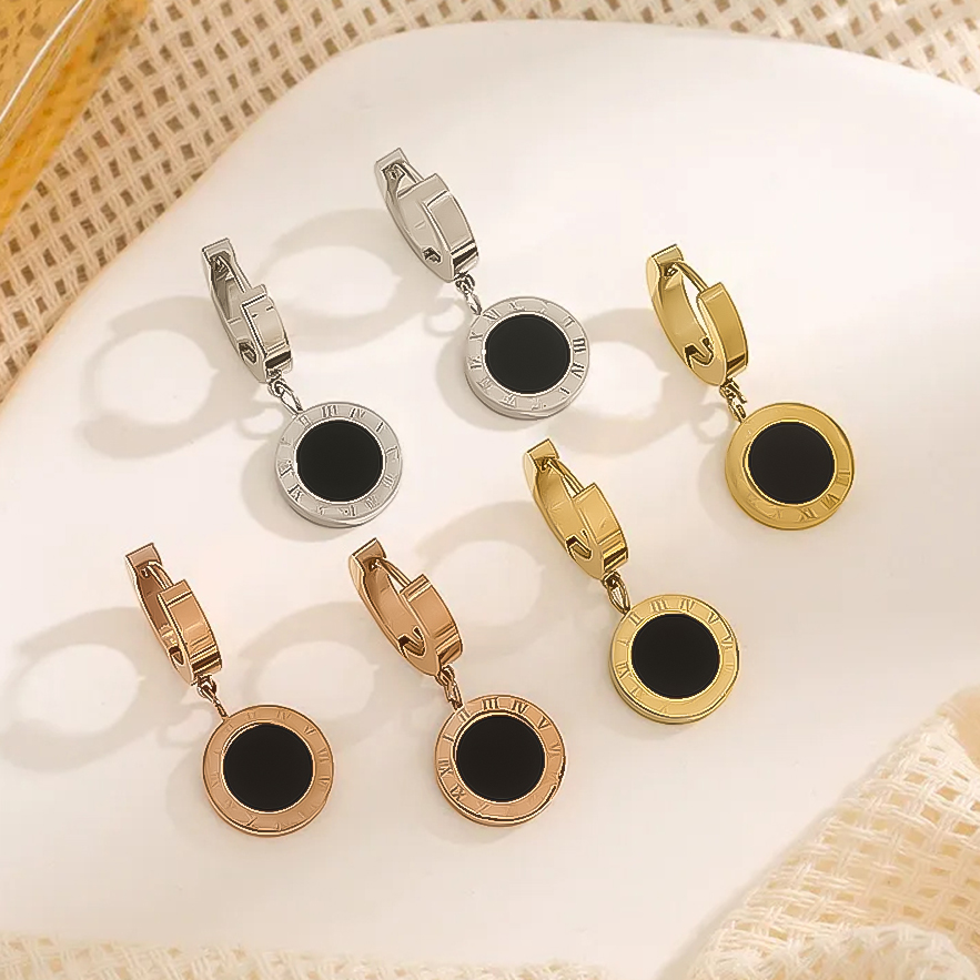 Designer Earrings Designer Earrings for Women Roman Numeral Earring Gold Drop Dangle Earrings Luxury Jewlery Designer for Women Elegant Timeless Spark