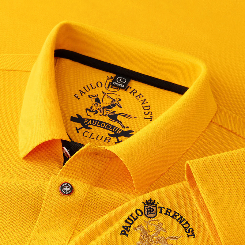 Luxury Brand Designer Clothes Hexagonal Bead Silk Cotton Mens Embroidered Pony Long Sleeve Polo Shirt Mens Casual Turn-Down Collar Top Paul T-Shirt