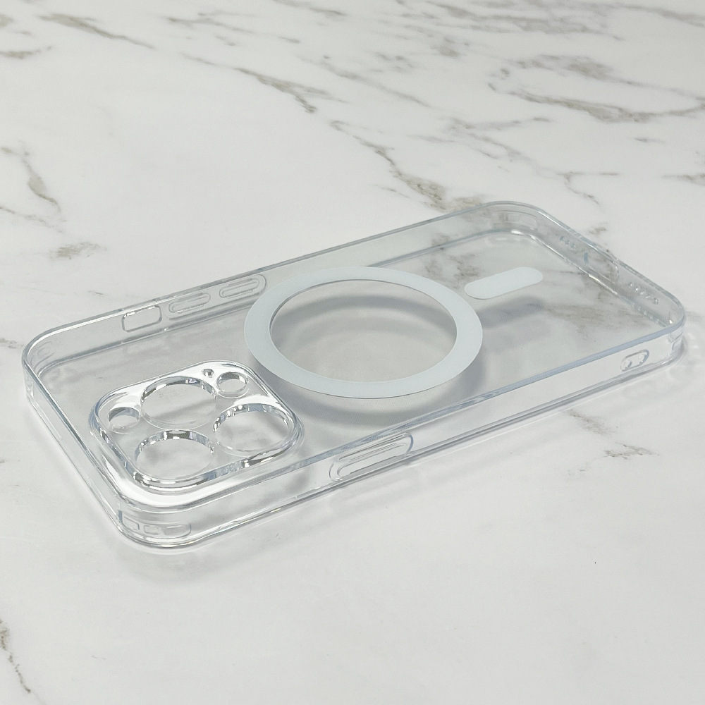 Transparent Glass Magnetic Official Magsafe Phone Case Compatible with iPhone 17 Apple 16 Pro Matte Protective Cover