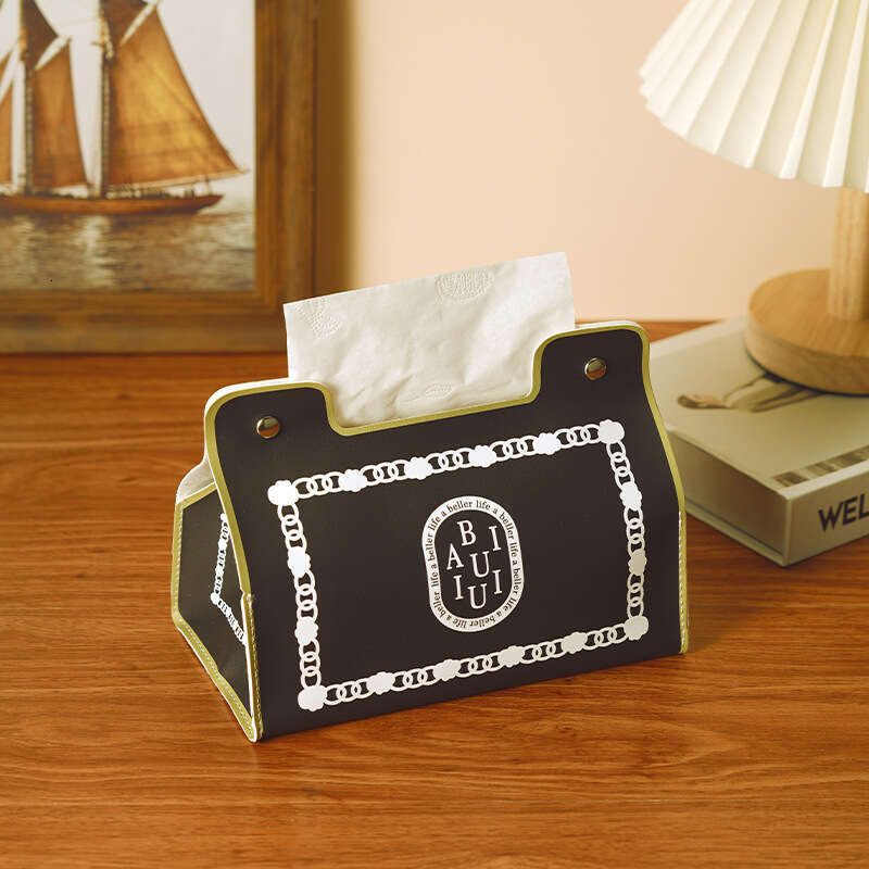 Creative Ins Flower Car Desktop Bedroom & Living Room Bathroom Waterproof Leather Tissue Box
