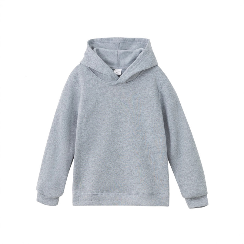 Foreign Trade Autumn Winter Pullover Fleece Hoodie Solid Color Casual Children's Sweatshirt Set