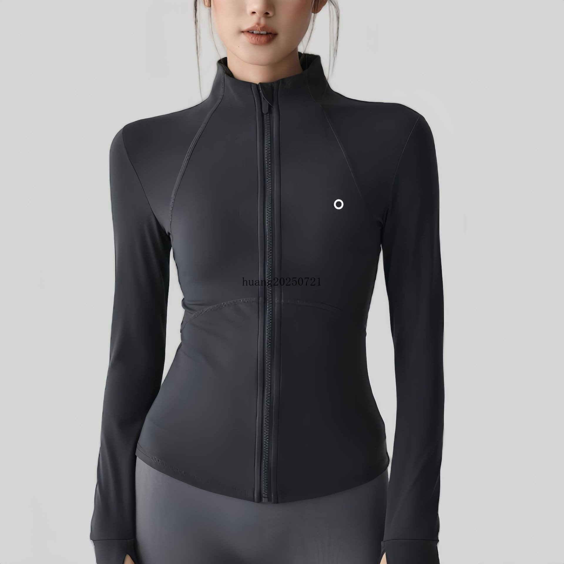 Women Yoga Jacket Line Decoration Activewear Quick-Dry Stylish Fitness Sweatshirt Workout and Jogging Solid Color Sports Gym Coat Breathable Comfortable Jacket