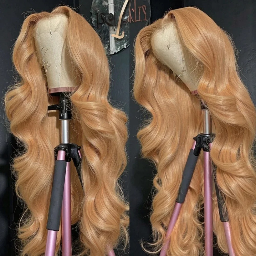 180 Density Honey Blonde Long Body Wave Human Hair Wigs Ready To Wear Glueless Preplucked Wear And Go Wigs Hd Transparent Lace Frontal Brazilian Hair 