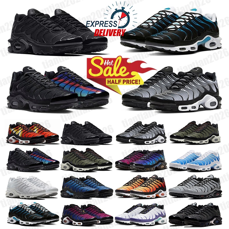 2026 designer Tns Plus Men Women Running Shoes Toggle Utility Spider Triple White Red Black Metallic Sier Grey Reflective Magma Orange Trainers Sports Sneakers