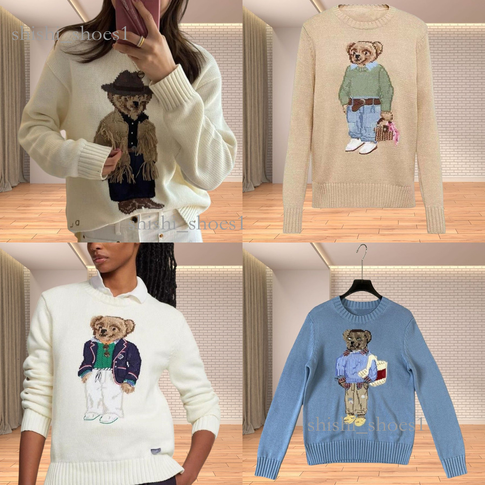 Women's poloSweaters Designer poloSweaters Winter Soft Basic Women Pullover Cotton Bear Pulls Fashion Knitted Jumper Teddy Bear Embroidery Unisex bear Sweater 68 c