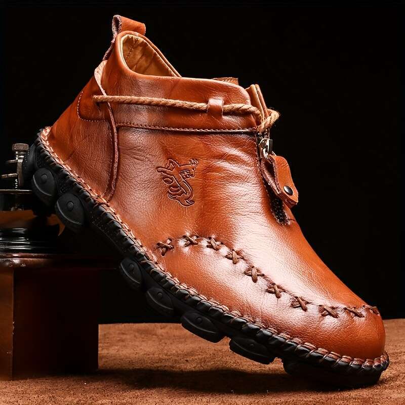 ZULINNA Athletic Shoes Men S Vintage Inspired Breathable Ankle Closure Handcrafted Large Size Casual Boots In Brown With Durable Rubber Outdoor Activities Perfect