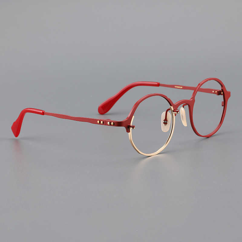 Designer Brand, Retro, Literary Refined Japan Maruyama Masahiro MM0052 Irregular Round Frame Pure Titanium Glasses For Men And Women Large Prescription