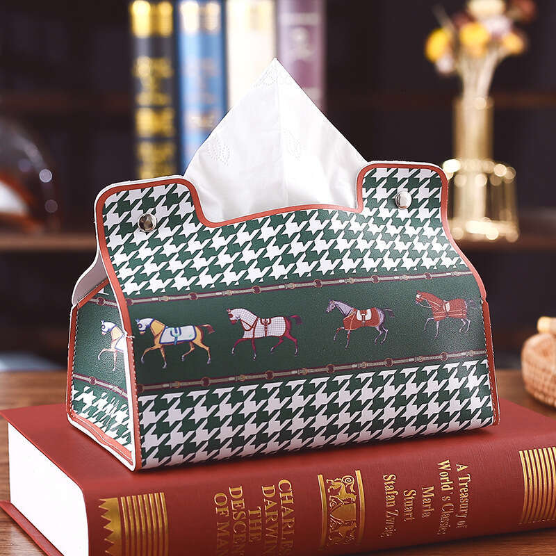 Roman Vintage Style Tissue Box Home Dining Table Napkin Holder Creative Car Tissue Holder Storage Pouch Tissue Bag