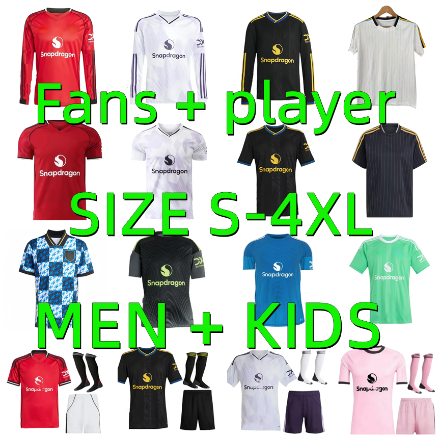 2025 2026 Uniteds CUNHA MAINOO Soccer JerseyS 25 26 ZIRKZEE AMAD GARNACHO HOJLUND MARTINEZ YORO B. FERNANDES SESKO MBEUMO player version football shirt Men kit kids