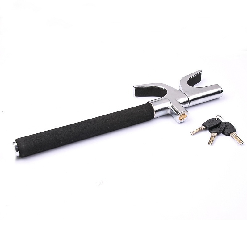 Multi-Function U-Shaped Steering Wheel Lock with Window Breaker Tool, Adjustable Car Anti-Theft Device & Emergency Safety Hammer