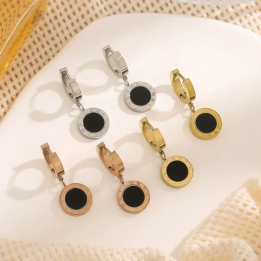 Designer Earrings Designer Earrings for Women Roman Numeral Earring Gold Drop Dangle Earrings Luxury Jewlery Designer for Women Elegant Timeless Spark