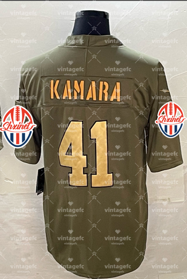 Latest model for the 2025 season Alvin Kamara 41 Tyrann Mathieu 32 Chris Olave 12 Taysom Hill 7 Cameron Rashid Rattler Personalized Football Jerseys