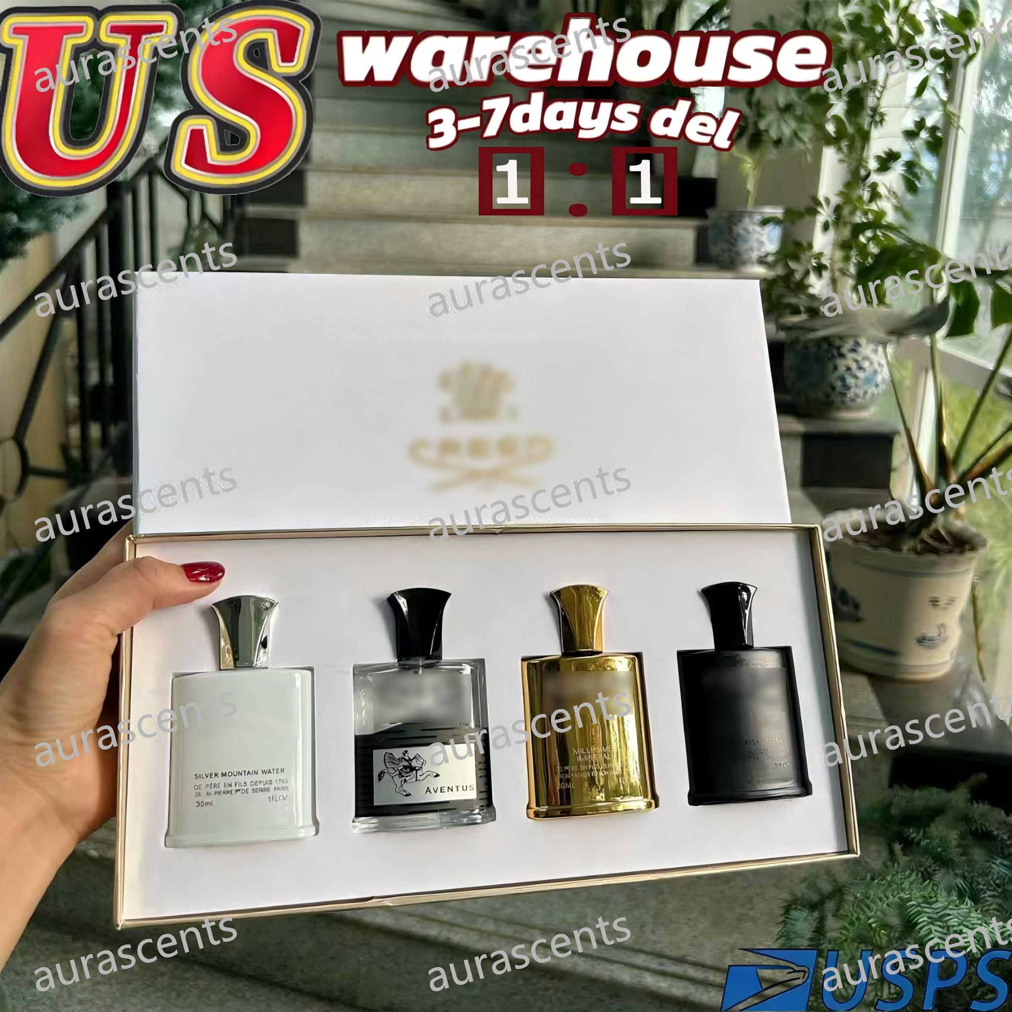 creedcologne 4pcs set Perfume 1:1 Free Shipping To The US In 3-7 Days High quality Parfums mens Cologne lasting fragrance incense spary Men long Lasting Spray