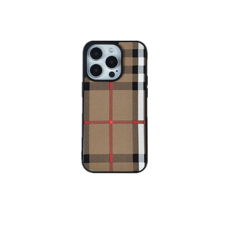 British Style Striped Compatible With Iphone 16/15/14 Large Hole Phone Case Apple 13/17 Pro Max Full Coverage Trendy