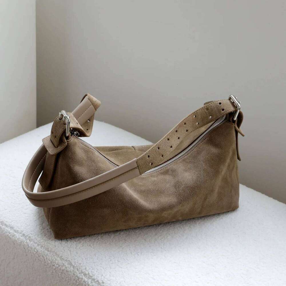 KABAHEBINGJUE Suede Cowhide Shoulder Bag Crossbody Design for Everyday Use 1100368158