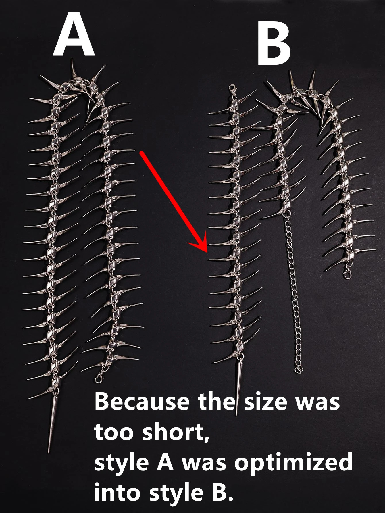 Edgy Niche Hip-Hop Thorn Skeleton Alloy Womens Necklace Perfect for Holiday Parties Everyday Wear Street Style Outfits 260106