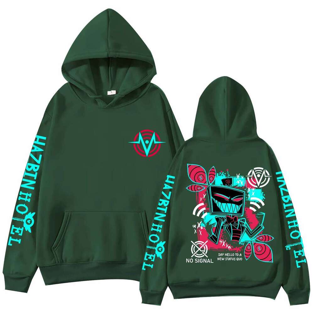Hazbin Hotel Vox Print Hoodie Man Woman Harajuku Pullover Tops Sweatshirt X260107