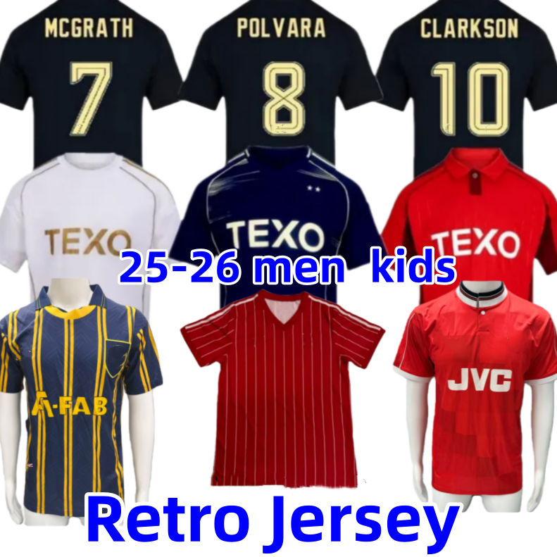 Retro 1982 1987 1990 1993 1994 Aberdeen Soccer Jerseys 82 87 90 93 94 Home Football Shirts Short Sleeve Uniforms tops