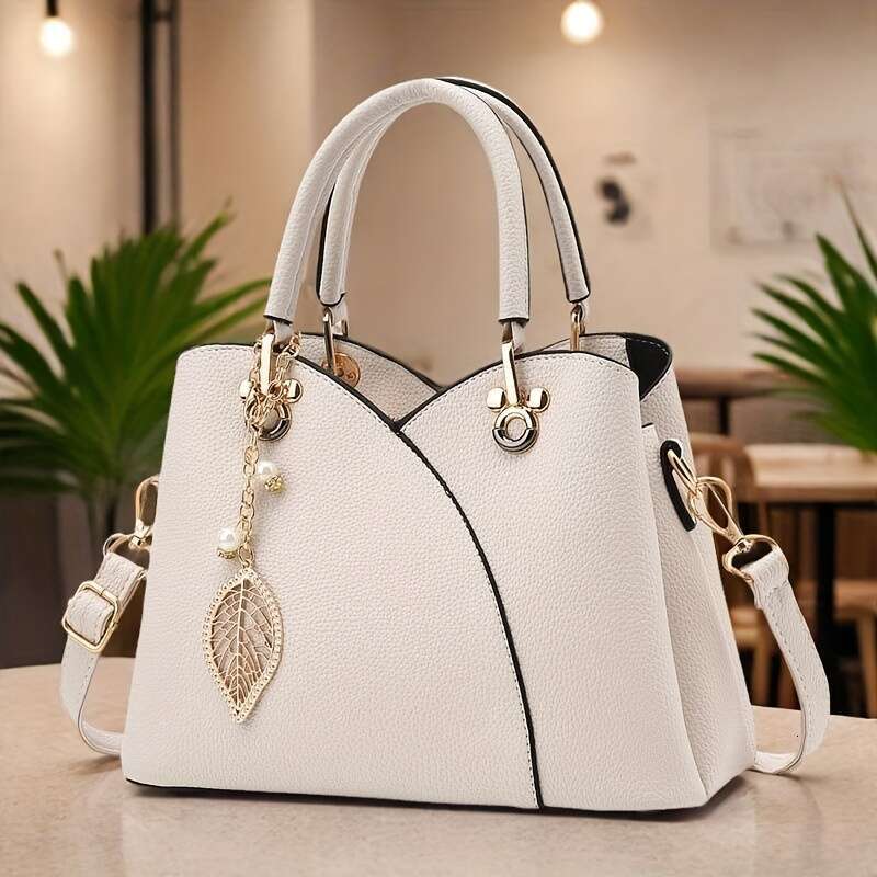 JINXIANGGUO Fashionable Handbag For Women Elegant Tote With Zipper Closure And Polyester Lining