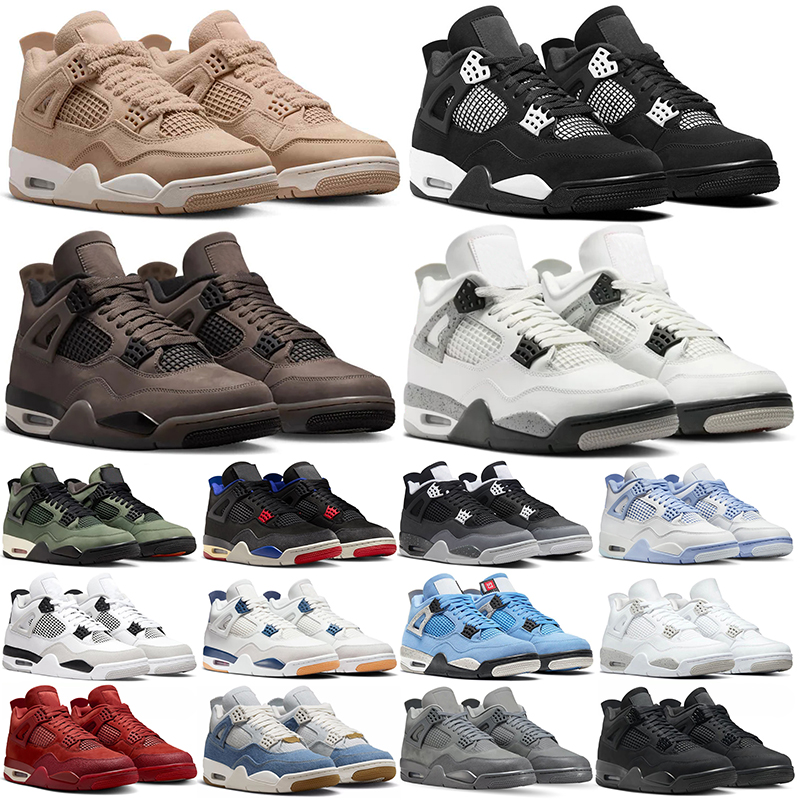 Jumpmmans4 Designer Men Women j4 Military Sail Red Black Cement Yellow Thunder White Oreo Cool Grey Blue 4 4s trainers Fashion Leisure Basketball sneakers