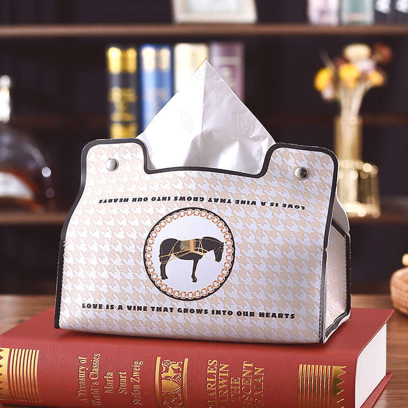 Roman Vintage Style Tissue Box Home Dining Table Napkin Holder Creative Car Tissue Holder Storage Pouch Tissue Bag