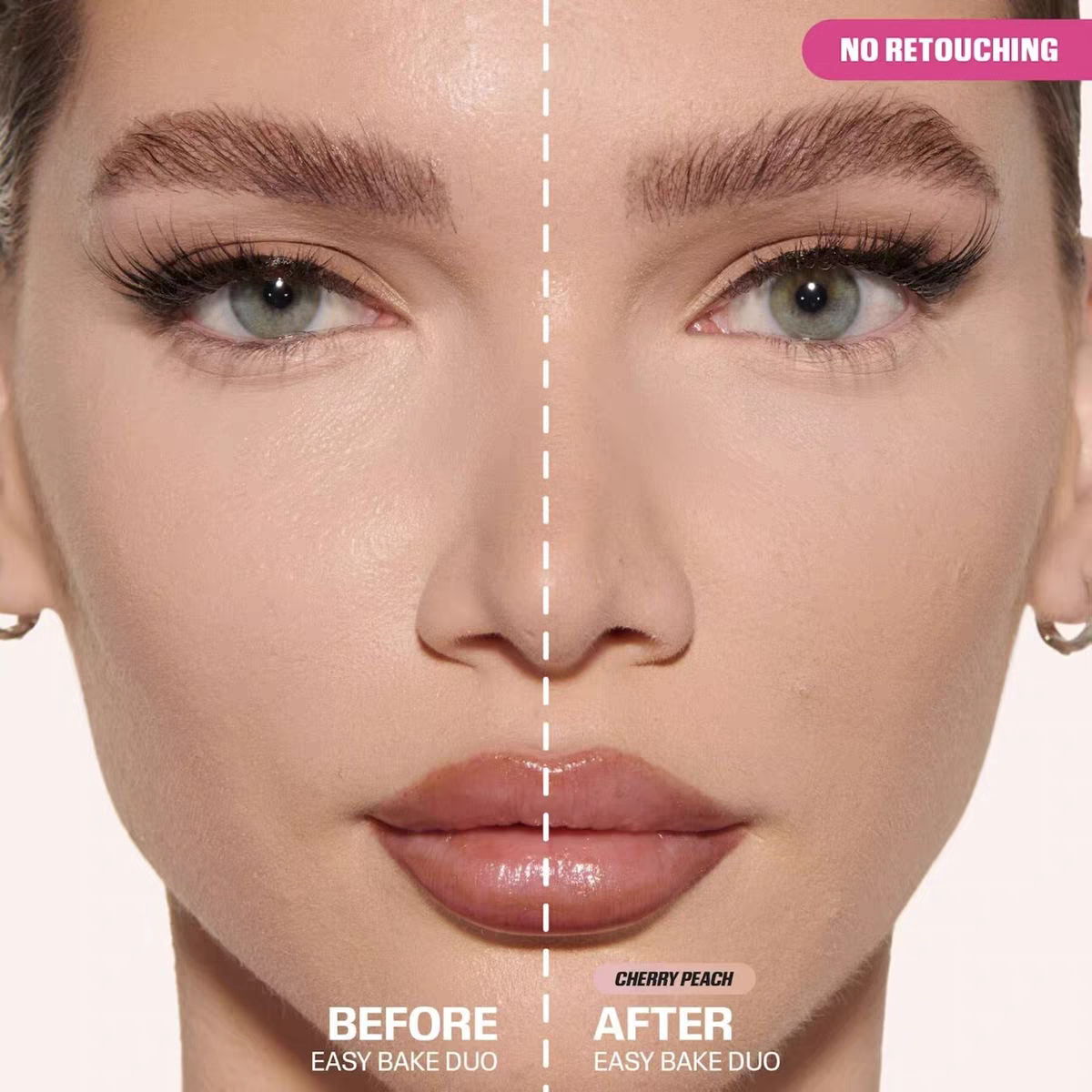 HUDA Beauty Easy Bake Double Color Loose Powder 13g Cherry Peach Powder Pink Pumpkim Oil Control Concealer Setting Powder