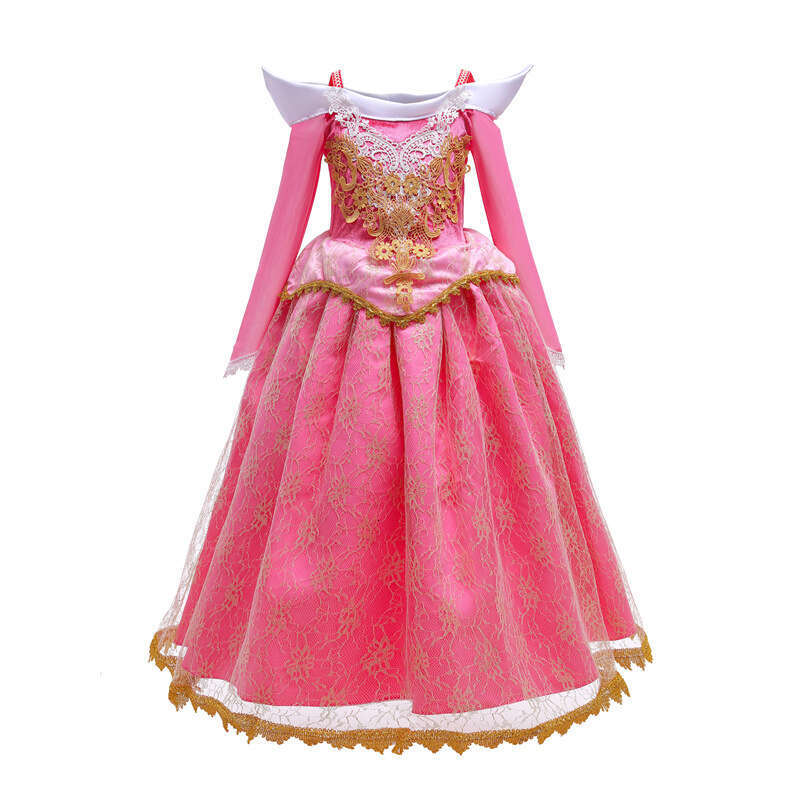Frozen Spring Summer New Girls Children's Sleeping Beauty Aurora Princess Stylish Formal Dress