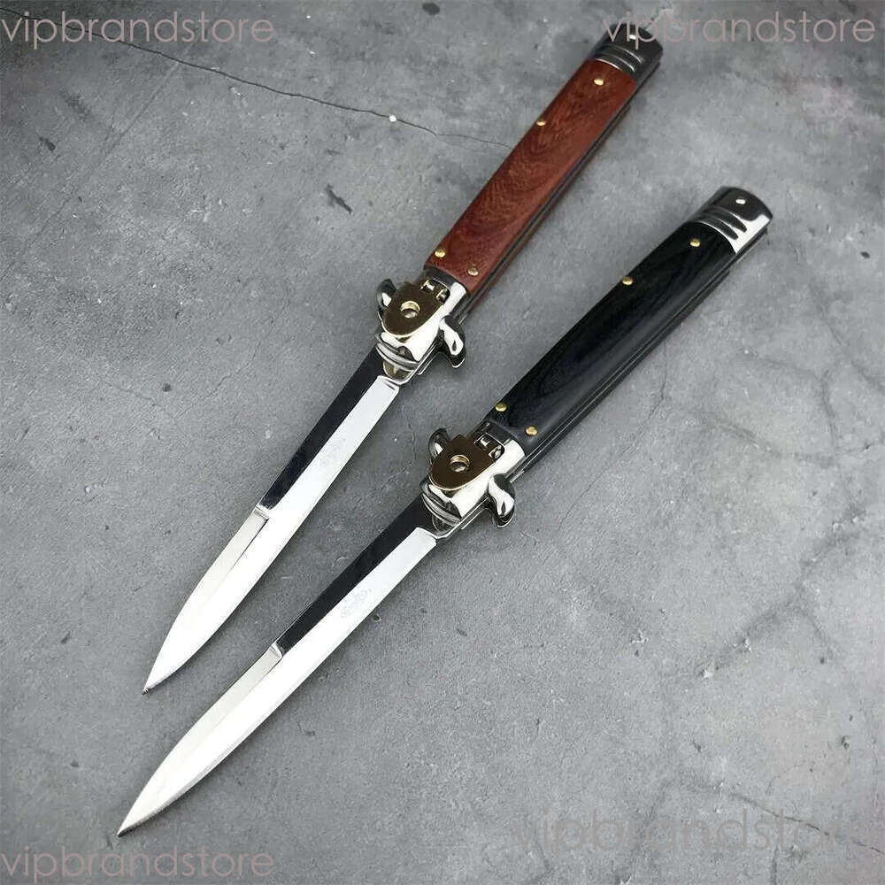 4Models Bill Deshivs Folding Blade Knife 7.6 fixed blade knife 440C Blade, Wood Handles