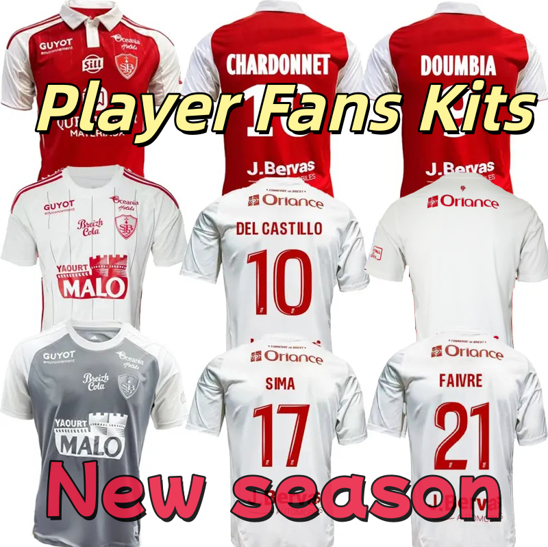 25 26 SAIAH BrESt SOCCEr JErsEY Home away CHARDONNET MAGHETTI COULIDAY LOCKO CAMARA CAMARA DEI CASTILLO 2025 2026 men kids kits Football Shirts survetement football