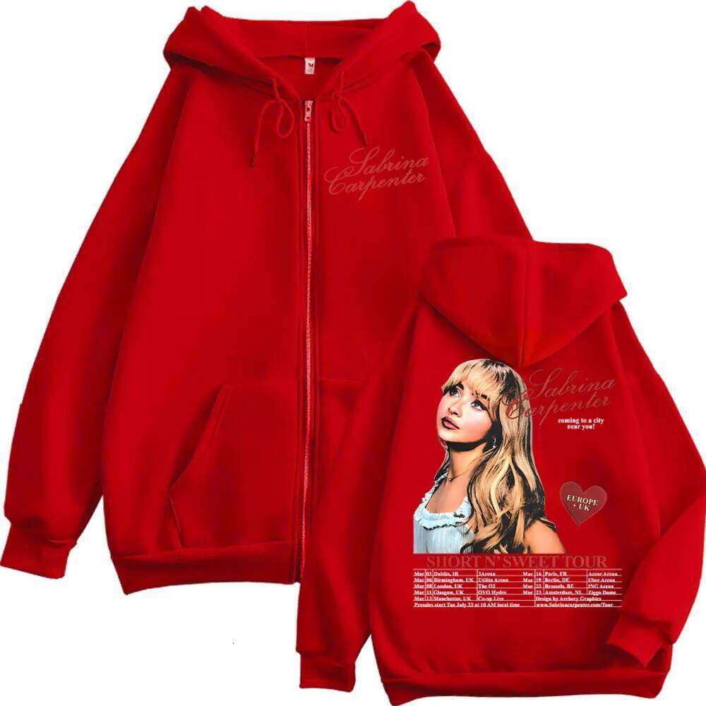 Sabrina Carpenter Short N' Sweet Album Merch Zipper Hoodies Fashion Aesthetic Zip Up Sweatshirt Men Women Harajuku Y2k Pullovers H260107 - view 6