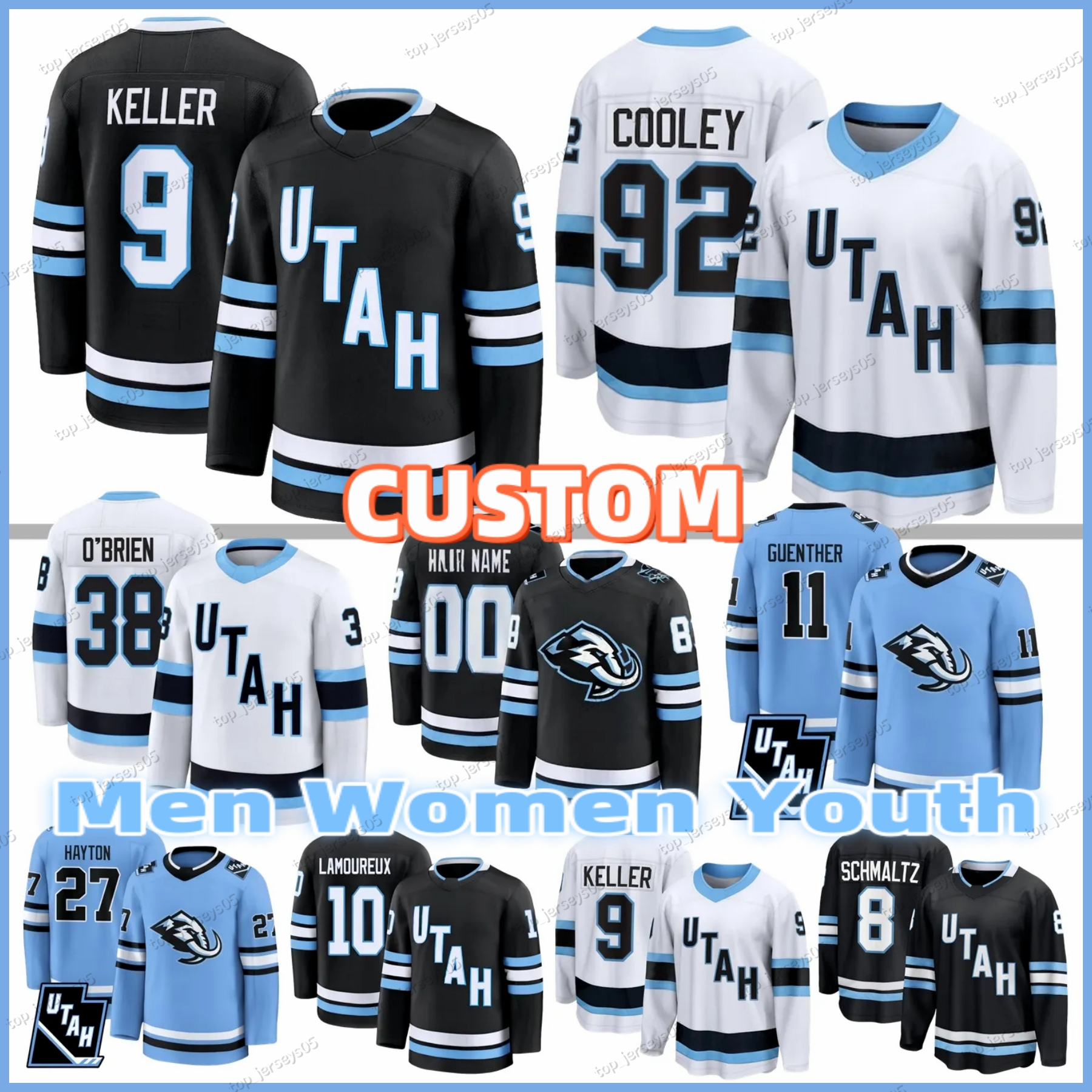 2025-26 Season Utahs Mammoth Hockey Jersey Logan Cooley Mikhail Sergachev Guenther JJ Peterka Tij Iginla Schmaltz Karel Vejmelka Liam OBrien Clayton Keller