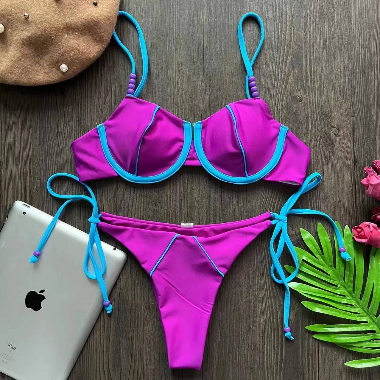 New Sexy Push up Bikini Set Swimsuit Women's low-waist Swimwear For Female Two Piece Beachwear 2023 Bathing Suit dongdumaoyi