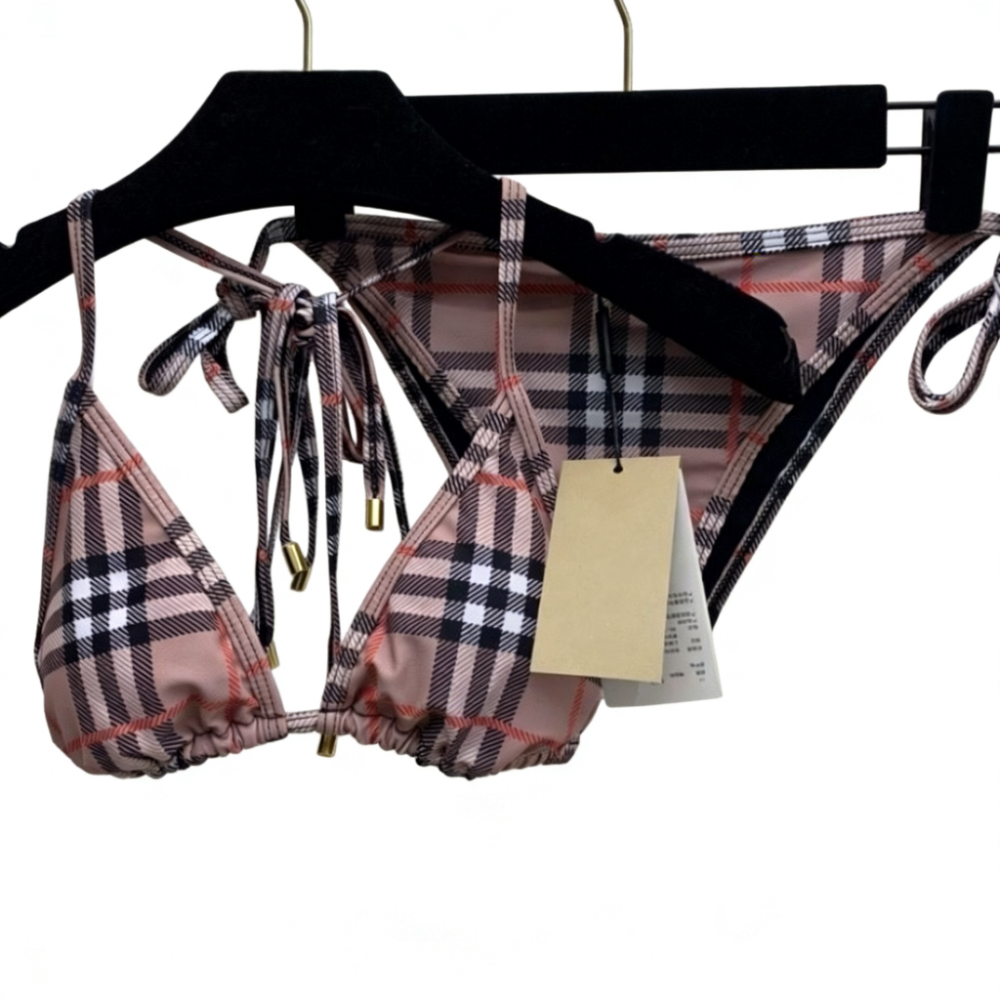 Women's Swimwear Split Swimsuit Classic Letter Bikini Plaid Bathing Suit holiday Beach Set womens swimwears Summer Yacht Party Pool Parties clothes