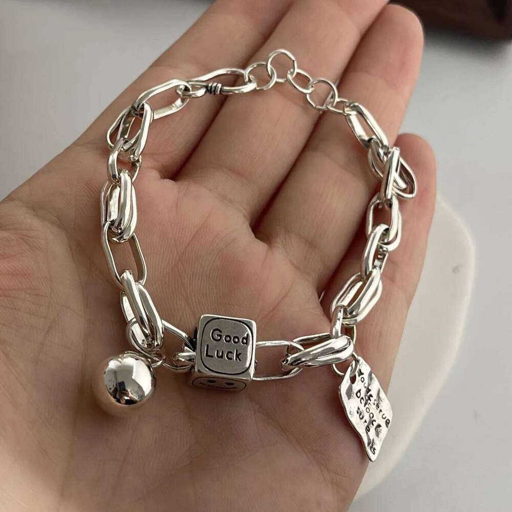 925 Sterling Silver Bracelets for Women Men Accessories Trend Vintage Narow Ball Star Pendant Party Jewelry Gift