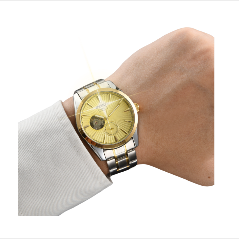 TOP Womens mens SEIKOity Automatic movement wristwatches comfortable rubber strap waterproof luminous top quality watches montre de luxe gold watch #0522