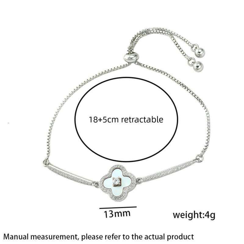Bracelet Autumn and Winter Fashion European American Exquisite Full Diamond Clover Unique Light Luxury High End Feel for women Festival Gifting Daily 