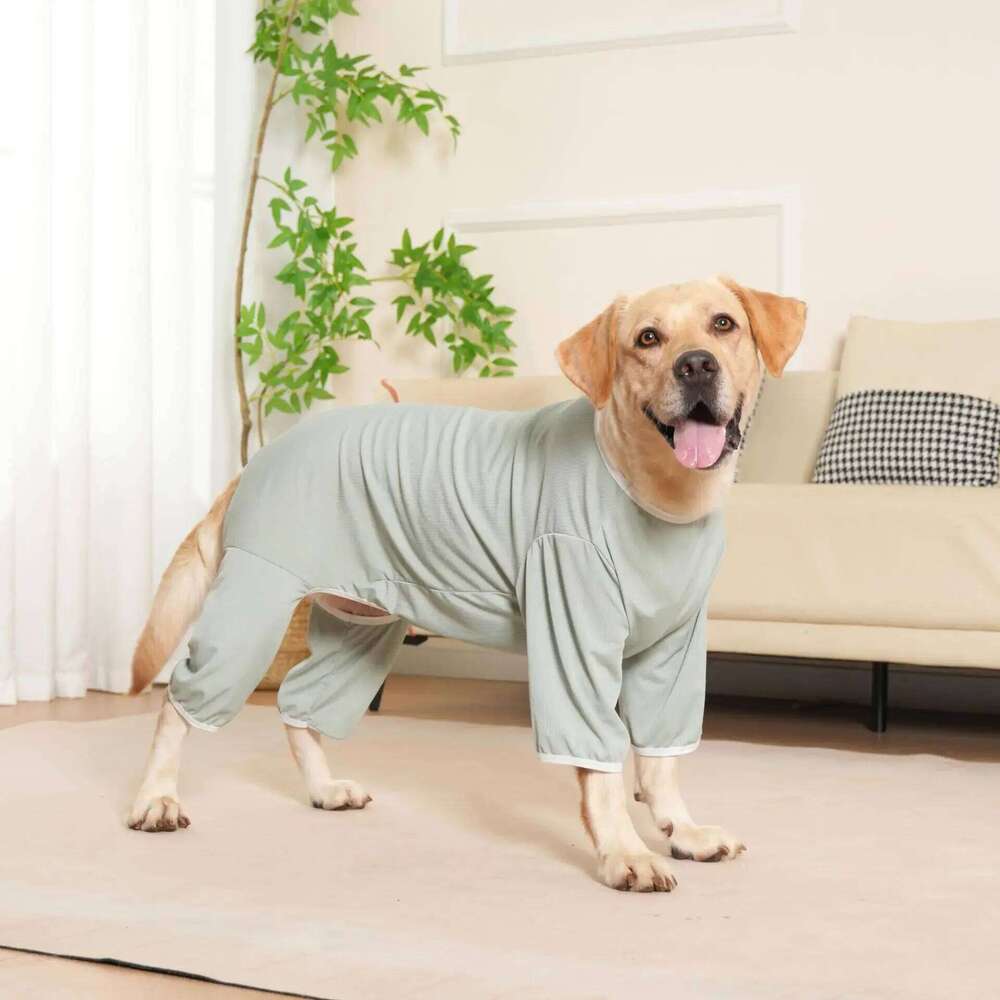 Summer Cooling Ice-Silk Dog Pajamas Onesies Soft Lightweight Clothes All-in-one Pet Jumpsuit for Medium Large Dogs XJ251225