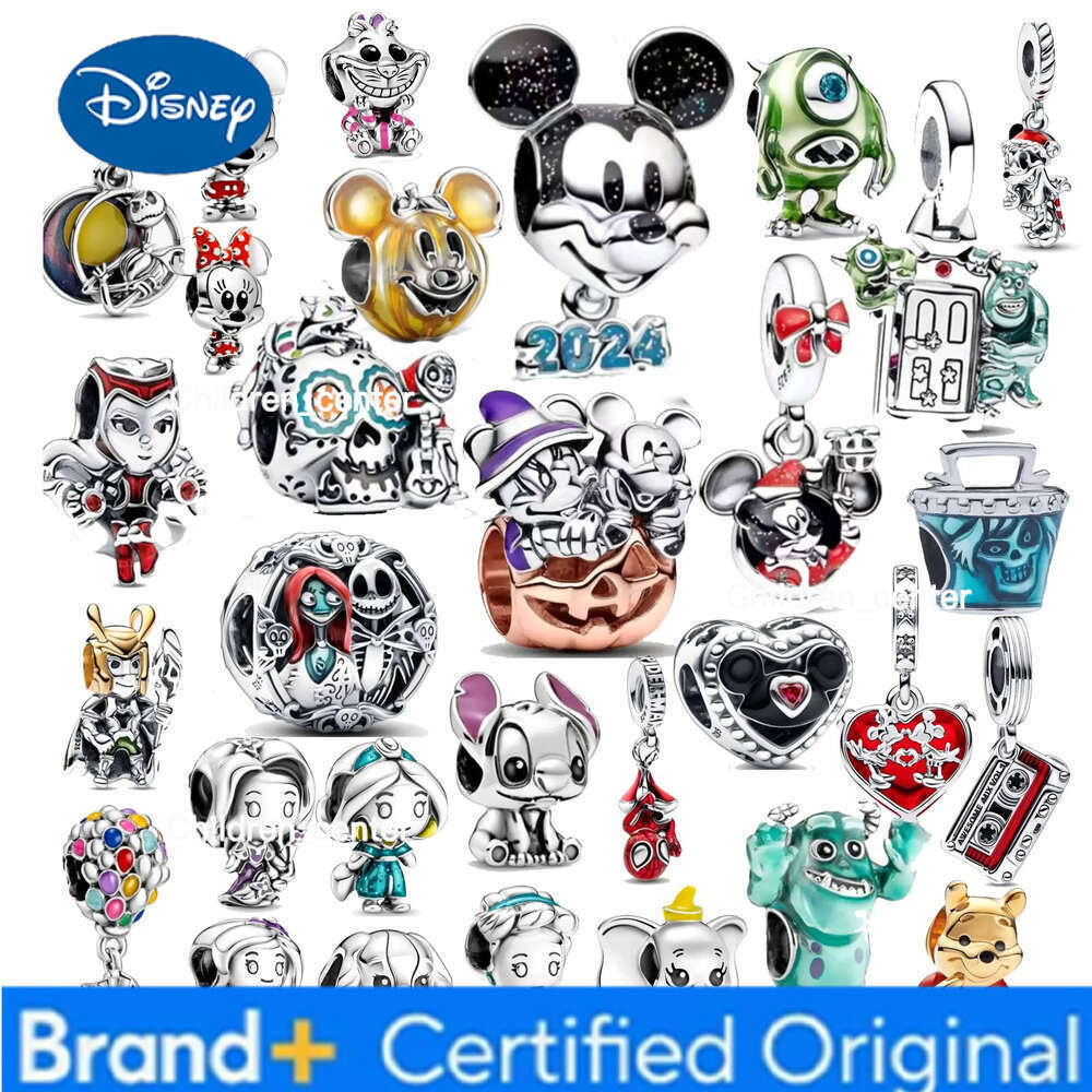 Designer necklace Disney 925 Silver DIY Beads Jewelry Charms Bracelet Mickey Minnie Princess Christmas Stitch Robots Marvel Twinkle Cute luxury bracel